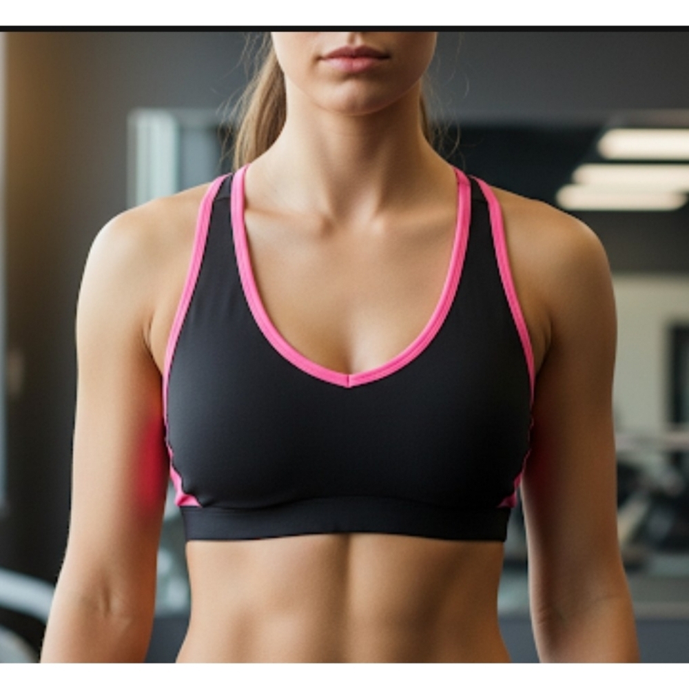 Old Navy Active Sport's Bra Black & Pink Size L